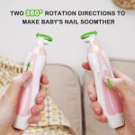 haakaa Baby Nail Trimmer Electric Safe Baby Nail Clippers Baby Nail File Kit Manicure Set, Trim Polish Grooming kit for Newborn Toddler or Adults Toes Fingernails, 6 Grinding Heads and LED Light, Pink - Image 4